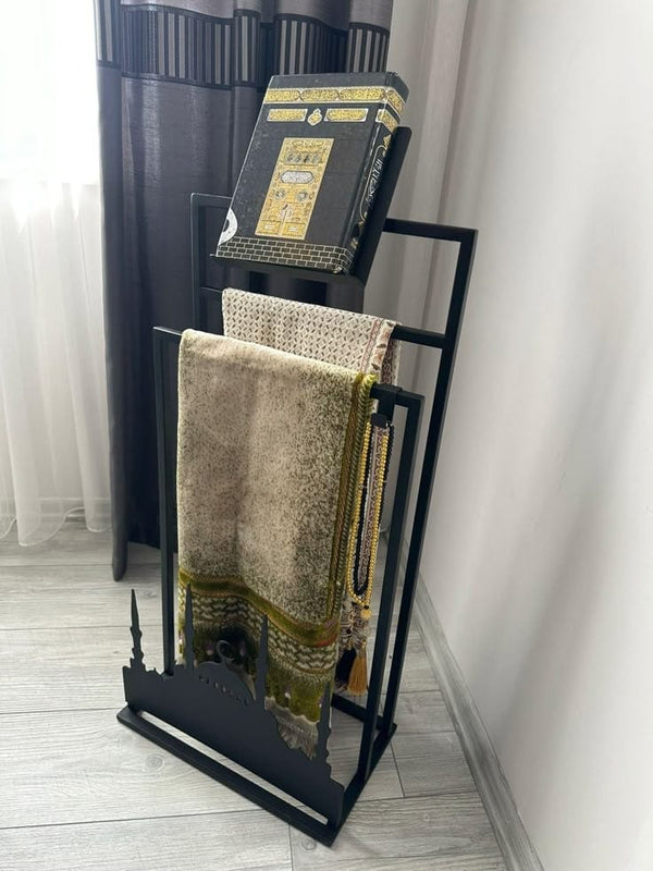 Elegant Three-Tier Metal Prayer Stand with Mosque Tomb Design